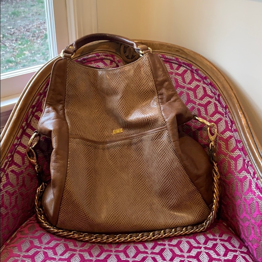 Leather satchel- perfect condition BE& D